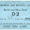 Berthing and Messing Card