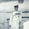 Admiral Lord Louis Mountbatten steps aboard HMCS Magnificent