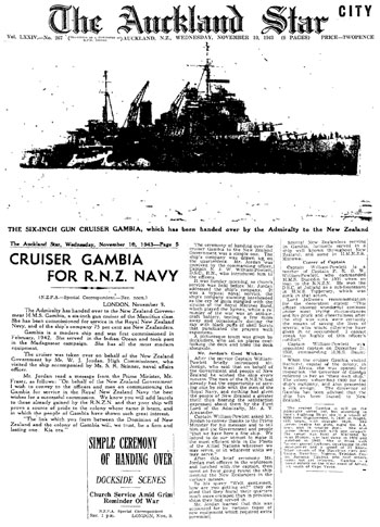 Auckland Star, November 10, 1943