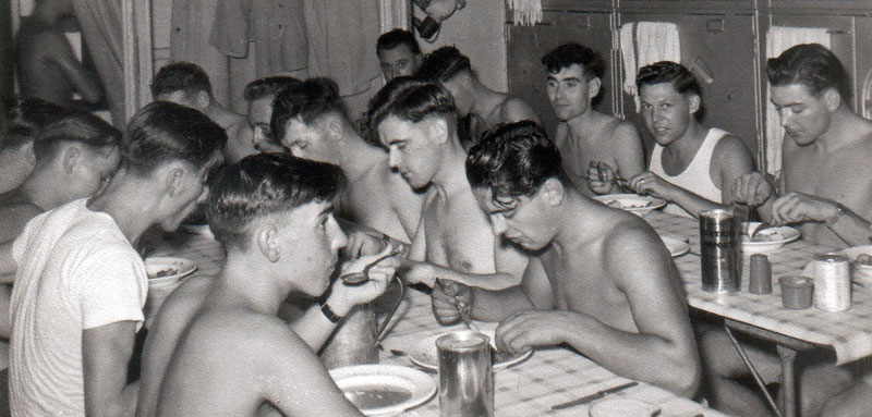 Royal Marine band mess August 1955