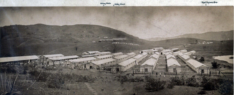 The Boer prisoner of war camp at Diyatalawa looking south in 1900. Photo by A. W. Andree. UK National Archive: Colonial Office Photographic Collection - CO 1069-588-1