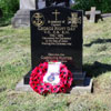 Grave of George Fiott Day, May 14, 2002. Note the wreath from the HMS Gambia Association