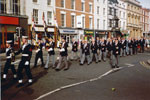 HMS Gambia Association on parade, Leamington Spa in 1992. This photo was kindly submitted by Ian Frost of Leamington Spa RNA
