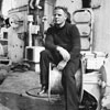 Harry on HMNZS Gambia, May 1946. Photo kindly supplied by Peter Bennett.