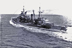 HMS Gambia while with the British Pacific Fleet 1944/45. Imperial War Museums ABS515