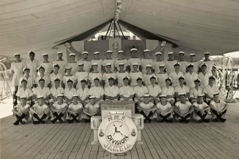"L" Division of HMS Gambia on January 31, 1956. Photo kindly submitted by Andrew Lobb