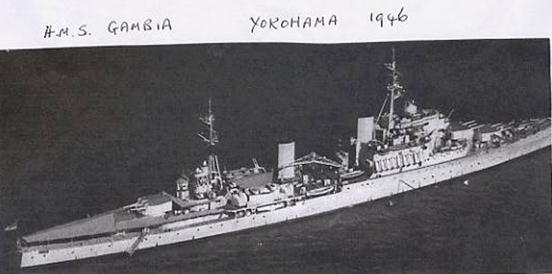 HMS Gambia, Yokohama, 1946