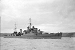 HMS Newcastle, a Southampton class cruiser, in Plymouth Sound. September 25, 1940. Photo: Lt. H. W. Tomlin. Imperial War Museums A 943