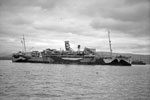Armed Merchant Cruiser HMS Worcestershire, June 8, 1943 at Grenock. Photo: Lt. S. J. Beadell. Imperial War Museums A 17212