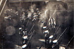 The burial of sea of the dead from HMS Hecla on HMS Gambia