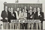 Ex-crew members at the 40th Anniversary Reunion of the Commissioning of HMNZS Gambia in 1983 at Hokitika, New Zealand