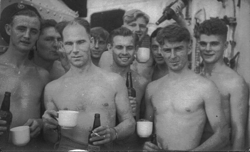 Jack Maben and fellow Royal Marines