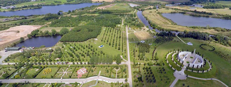 National Memorial Arboretum from the air