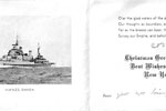 The inside of the Christmas card sent from Bill on HMNZS Gambia to his sister-in-law. Photo kindly provided by Bill's son, Garry