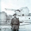 William Purdy in working rig. The note on the original website said that from the gun turrets, the ship could be Phoebe or Penelope, Bellazona? Photo kindly provided by his son, Garry