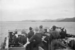 Scene on the bridge of HMS Quilliam as the destroyer approached Sabang. Operation Crimson, July 25, 1944. Photo: Lt. C. Trusler. Imperial War Museums A 25107