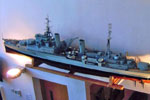 Rosyth dockyard apprentices 1953 model of HMS Gambia. Picture by Sheila Best.