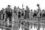 Crossing the Line ceremony on HMS Warrior, 1954. Photo from dad's photo albums