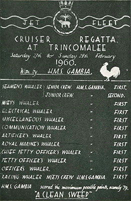 1960 Regatta Scores