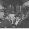 Doug Saunders and Keith Woodward in Queen Street, Auckland, 1944