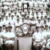 Close-up of part of the crew of HMS Gambia, 1946 - 1948 commission