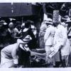 The captain awaits his turn to be dunked by Neptune's Helpers