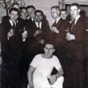 This photo was taken in Abadan in 1958. Unfortunately that is all I know about this photo, but I think the guy in whites in the front of the group is Eric Bearman who served in Supply.