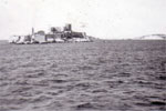 Château d'If in the Bay of Marseille in southeastern France, 1950. It is famous for being one of the settings of Alexandre Dumas' adventure novel The Count of Monte Cristo. 'If' is the French word for the Yew tree. Photo from Alan Clements