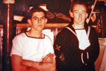 Electrical Mechanicians Terry Craig and Ted Sayers; 5E2 Mess. July 1957. Photo kindly supplied by Terry Craig.