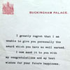 A letter from letter from Buckingham Palace to Jeken regarding his Distinguished Service Cross. Photo kindly supplied by Jamie Elwin