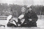 Brian Keegan, Ian Sutherland, Peter Cantlon, and Harry Hodge. Hong Kong, 1947