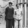 George Bennett and Alf at Christchurch Cathedral, South Island, New Zealand, Christmas Eve 1945. Photo kindly supplied by Peter Bennett.
