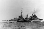 HMNZS Gambia, 1945. Photo: D. M. McPherson. Naval History and Heritage Command NH 86629