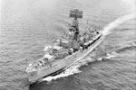 HMS Agincourt was a Battle class fleet destroyer launched on January 29, 1945. In 1959, as seen here, she was refitted and rearmed as radar picket ship. She was decommissioned in 1972. Imperial War Museum FL 263