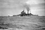 HMS Anson on sea trials in the North Sea. June 18-21, 1942. Photo: Lt. C. J. Ware. Imperial War Museums A 10154