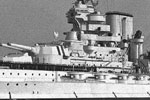 HMS Barham with the Cock of the Fleet on her 'B' turret, 1927.