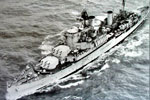 HMS Bermuda. Built by John Brown, Clydebank. Laid down November 30, 1939. Launched 11 September 1941. Completed 21 August 1942. Paid off 1962. Broken up by Ward, Briton Ferry, 1965.