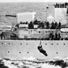 A jackstay transferring First Sea Lord, Admiral of the Fleet Sir Rhoderick McGrigor from HMS Centaur to HMS Daring in the Mediterrnean in March 1955. Imperial War Museum A 33134