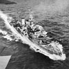 HMS Frobisher on convoy work in the Indian Ocean. June 16, 1942. Photo: Lt. F. G. Roper. Imperial War Museums A 10350
