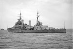 HMNZS Gambia. February 25, 1946 off Melbourne Photo: Allan C. Green 1878 - 1954. State Library of Victoria