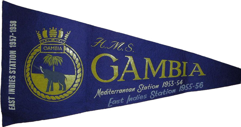 A pennnant that was available from the NAAFI for the 1957/58 commission