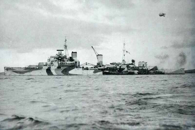 HMS Gambia in August 1942