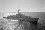 HMS Loch Killisport (F628), a Loch class frigate seen on February 7, 1959. Imperial War Museums HU 129884