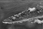 HMS Mauritius on convoy escort duty, May 1942. Photo: Lt. H. A. Mason. Imperial War Museums A 10609