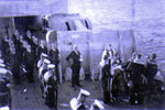 The burial of sea of the dead from HMS Hecla on HMS Gambia