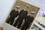Jim's shipmates. Ian Boys, with the Ragg twins