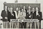 Ex-crew members at the 40th Anniveresary Reunion of the Commissioning of HMNZS Gambia in 1983 at Hokitika, New Zealand