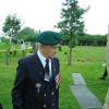 Len contemplates the Memorial Stone