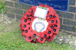 Wreath laid at the HMS Gambia memorial at the National Memorial Arboretum, Alrewas in 2008 by the Seaham Branch of the Royal British Legion.