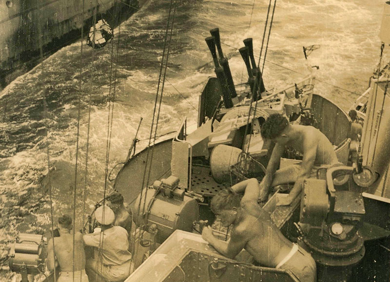 Quadruple Pom Pom on HMNZS Gambia